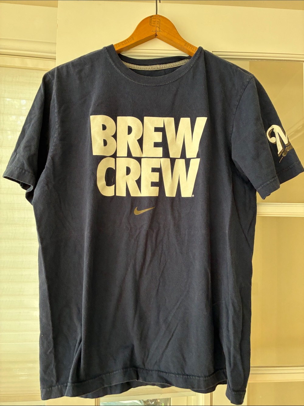 Nike Navy Brew Crew Short-Sleeve Graphic Tee